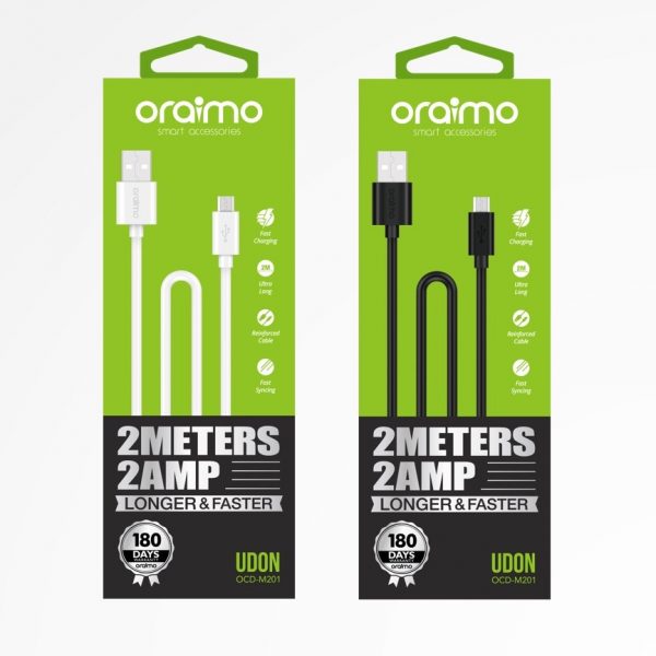 Oraimo CABLE  Charge   OCD-M201 / 2MX2A Plus long et plus rapide