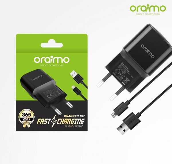 Chargeur Oraimo CU-60AR , Charge rapide 2A – Image 2