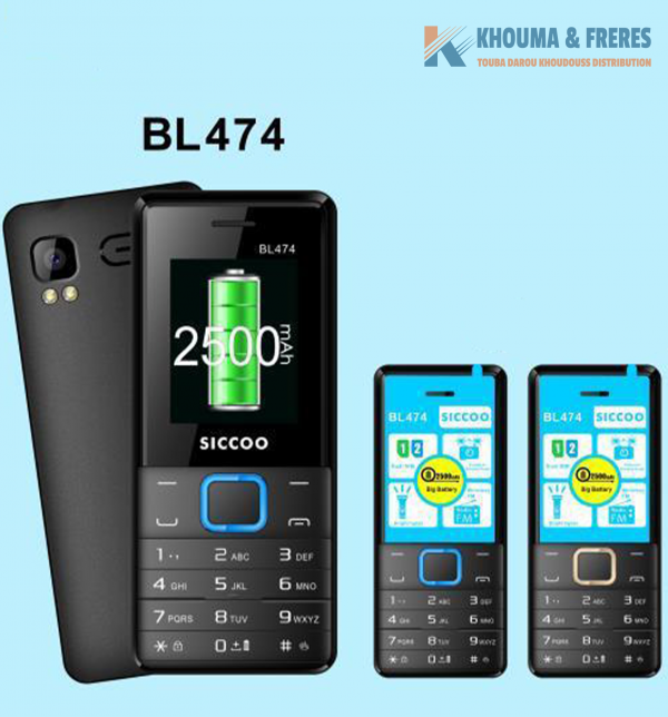 Siccoo BL474 - 1,6 « – Bt Dialer -Caméra – Vibration -Pile 1900mAh -Mini téléphone