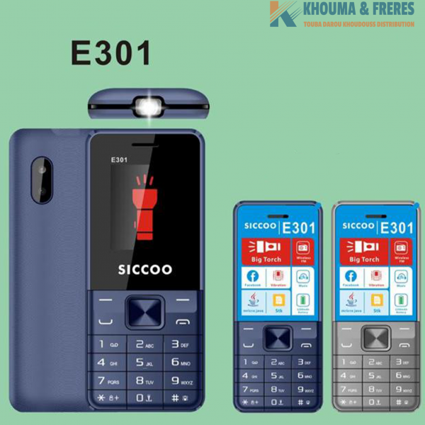 Siccoo E301- 1,6 « – Bt Dialer -Caméra – Vibration -Pile 1900mAh -Mini téléphone