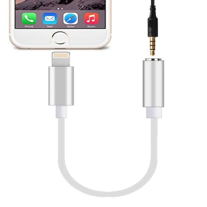 Blanc Adaptateur Casque pour iPhone 11 Adaptateur Jack 3,5 mm Adaptateur Casque Répartiteur Compatible avec iPhone 11/11 Pro/X/XS Max/8 7/7 8 Plus Aux Audio Connecteur Câble pour Tous iOS 