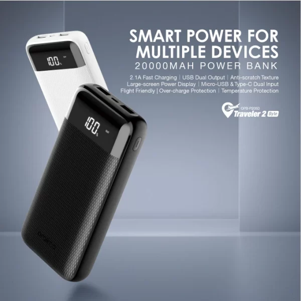 Oraimo Traveler 2 octets 20000mAh Banque d'alimentation - OPB-P205D – Image 2