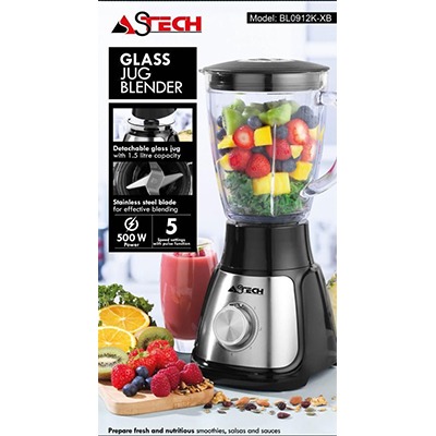 Mixeur De Fruit ASTECH 1.5L 5 VITESSES BL0912R-XB 500W