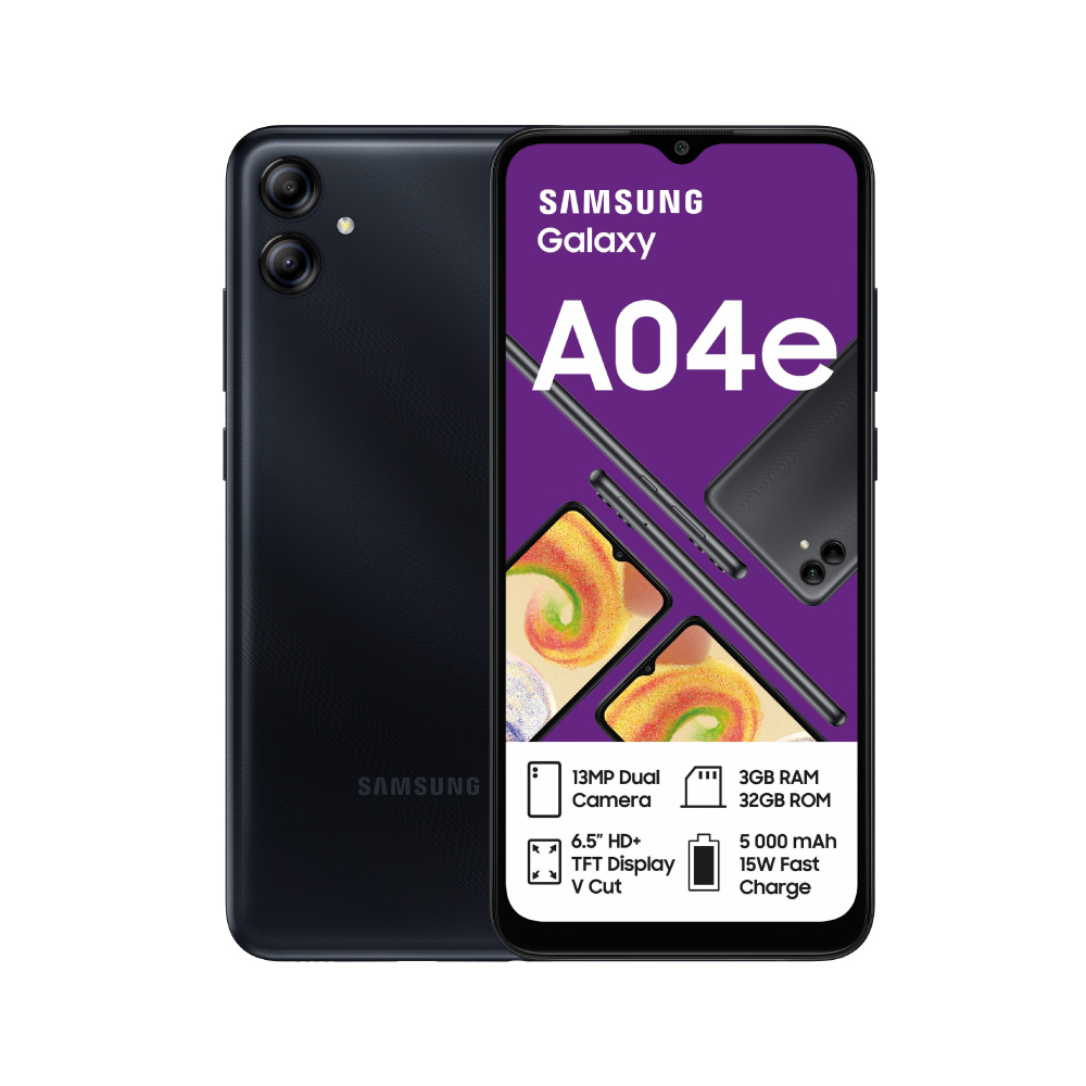 Samsung Galaxy A04e – Mémoire 32 Go – Ram 3 Go – Ecran 6.5