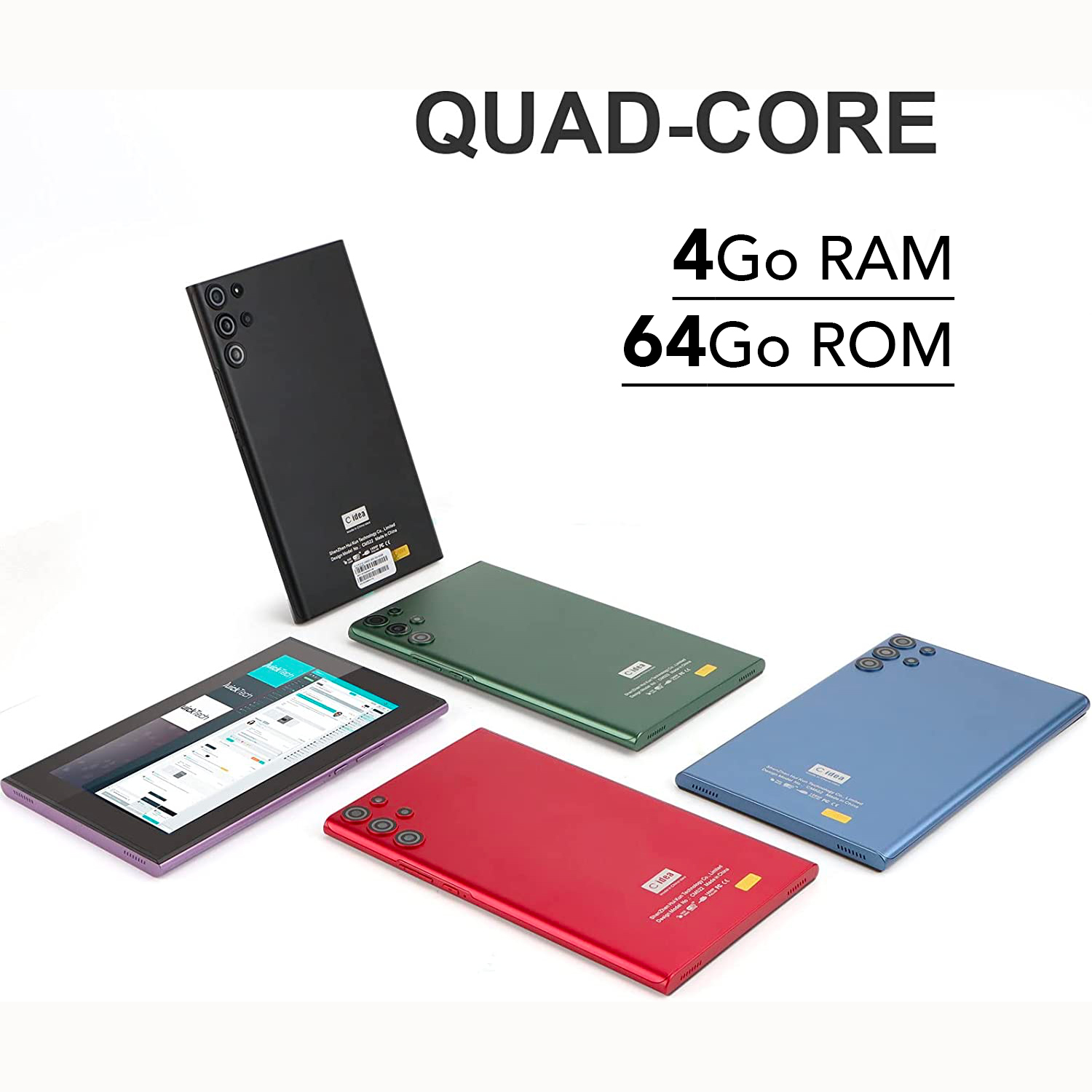 C idée Tablette Androi de 7 pouces, RAM 4 Go 64 Go ROM