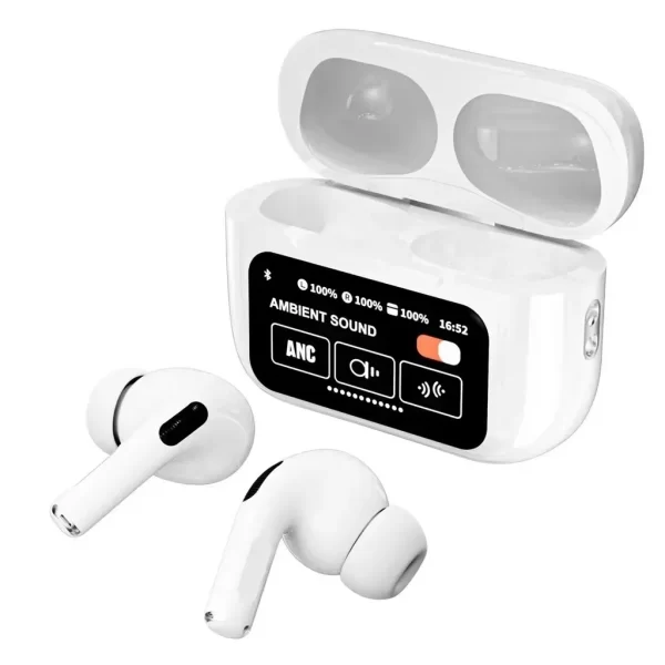 Dosspor Airking Pro Écouteur Sans Fil Bluetooth TWS Écouteurs À Réduction De Bruit Active Avec Étui De Chargement À Écran Tactile LCD – Image 2