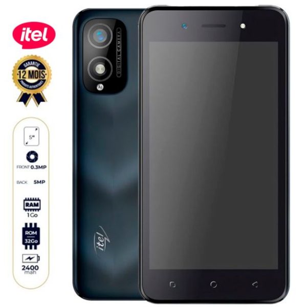 Itel It A18 - Ecran 5.0"- Dual Sim - RAM 1 Go - Mémoire 32 Go