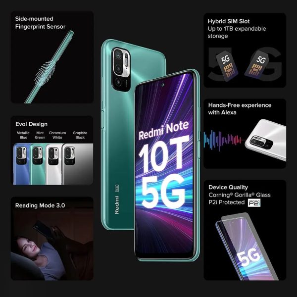 Xiaomi Redmi 10T 5G - Mémoire 128Gb - Ram 6Gb - Photo 48Mp - 5000mAh Batterie – Image 3
