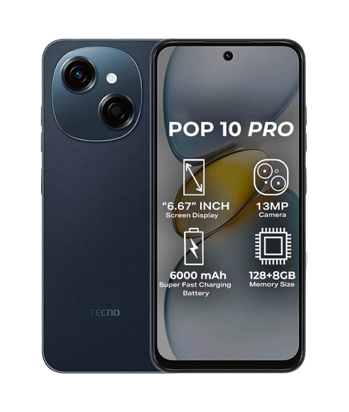 Tecno Pop 10 Pro - 128 Go - Ram 4+4 Go - Neuf