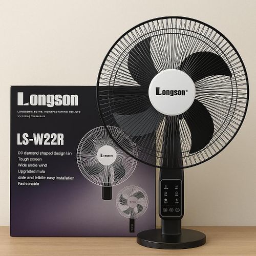 Longson Ventilateur mural télécommande - NOIR