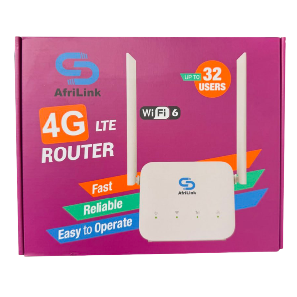 AfriLink WiFi 6 4G LTE Router With 4000mAh Battery Capacity